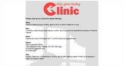 Desktop Screenshot of holyspirithealingclinic.com