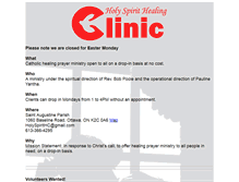 Tablet Screenshot of holyspirithealingclinic.com